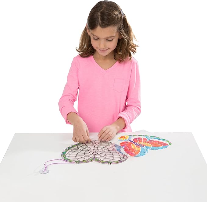 Melissa & Doug Stained Glass Made Easy Activity Kit: Butterfly - 140+ Stickers