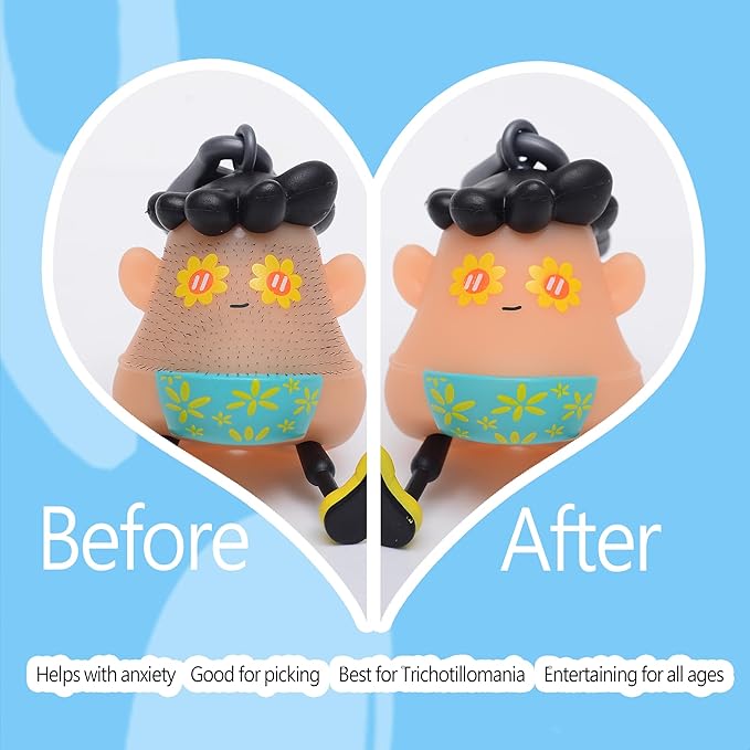 Sunshine Fun Hair Pulling Fidget Toy,Trichotillomania Pop Fidget Toys,Gag Novelty, Stress Relief Hair Pulling,Anti Anxiety Venting Novelty for 14+ Ages and Adults Birthday Party Favors