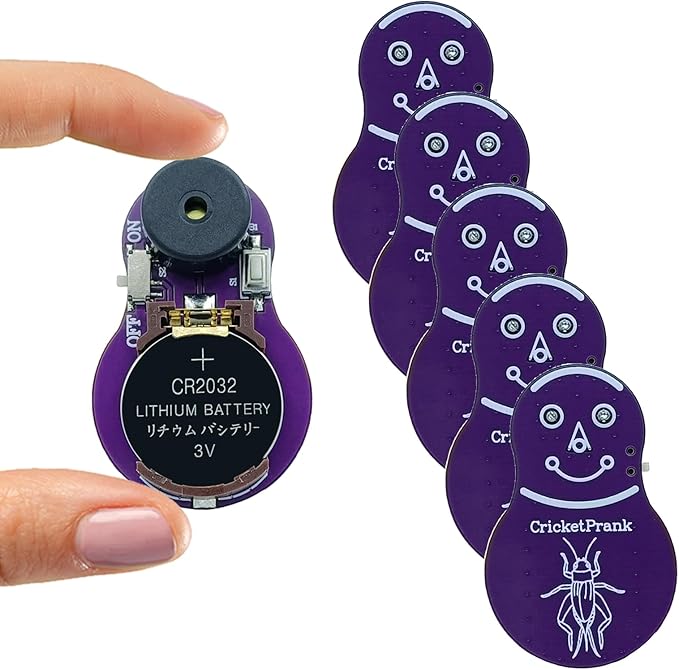 Cricket Noise Maker Prank (6 PCS), Beeping Several Months, Hidden Prank Noise Maker for Adults