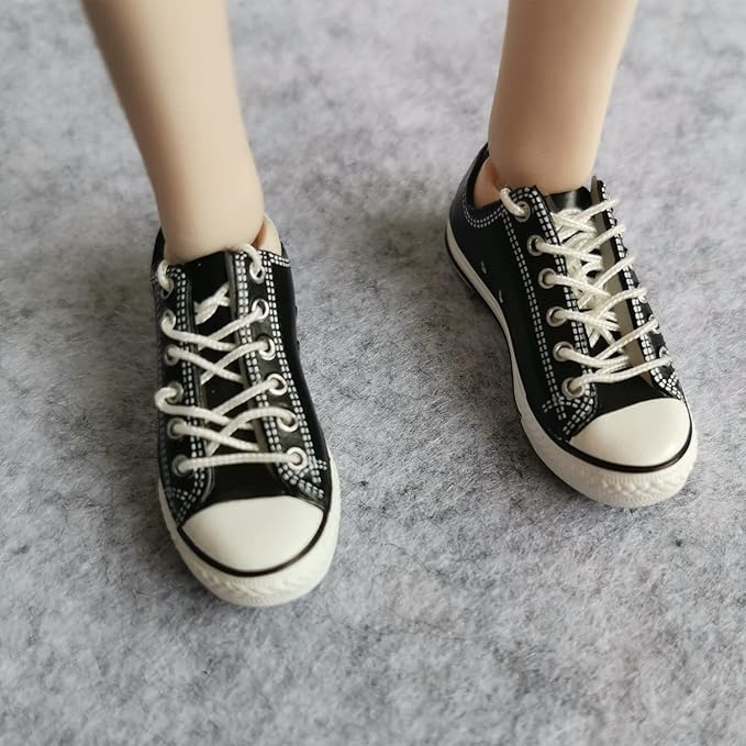 1:6 Scale Figure Shoes Sneakers Shoe for 1/6 12 inch Female Action Figure Phicen TBLeague (Black)