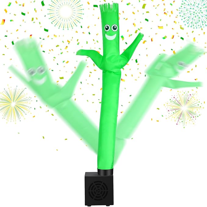 Poen Easter Gifts for Kids Mini Wacky Waving Inflatable Tube Guy with Blower Gag Toy Gift Inflatable Tube Man Birthday Desktop Decor Dancing Blow up Man for Office Party Decor(Smile)