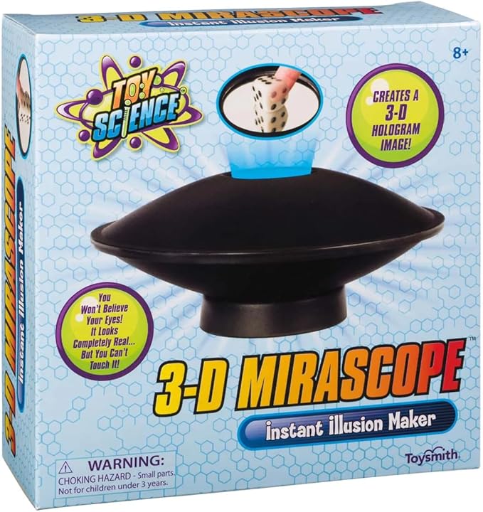 Toysmith, 3-D Mirascope, 6" Instant Hologram Image Maker, For Boys & Girls 8+
