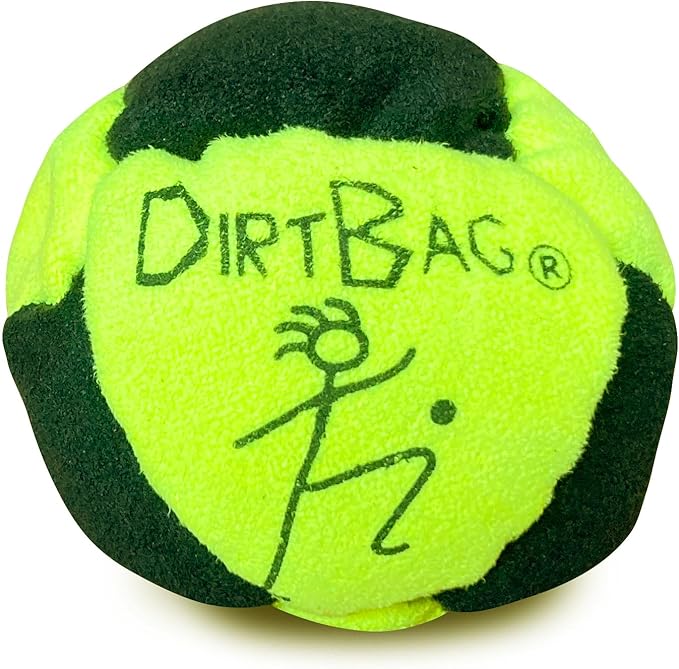 DIRTBAG All Star Footbag 3 Pack with Pouch, 100% Handmade, Premium Quality, Bright Vivid Colors, Signature Carry Bag