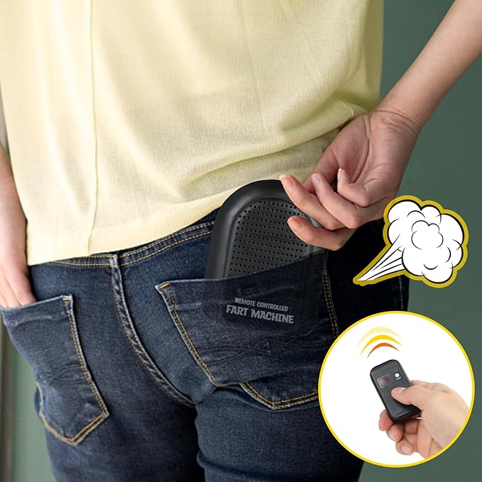 Fart Machine with Remote Control, Multiple Realistic Fart Sounds, Fart Prank Toys, Office Humor, Prank Gifts, Pocket Size April Fool's Gifts, Halloween Prank Toys (8 Voices)