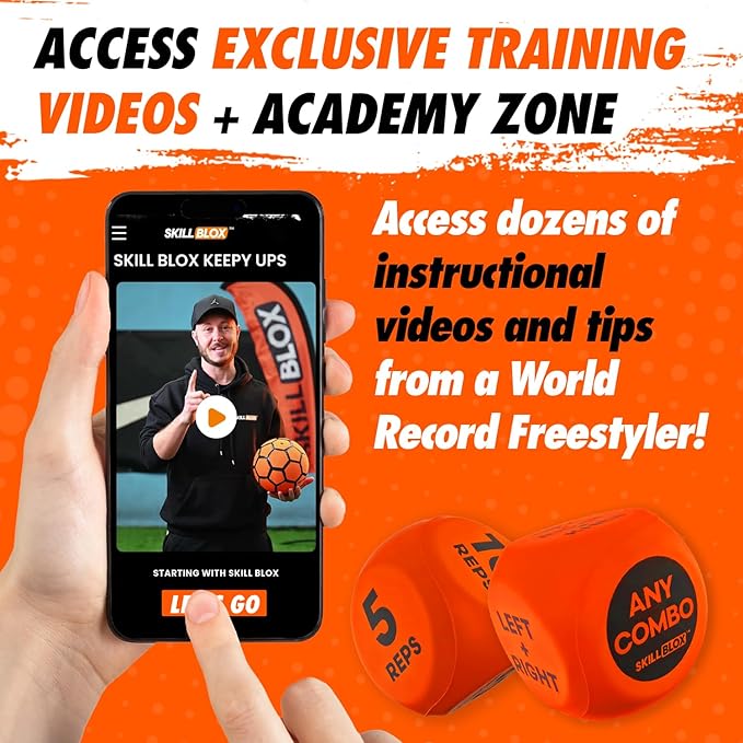 Soccer Gift for Boys – Kick Up Training Dice Game (2 Pack) – Fun Soccer Skill Training Game for Kids, Boys & Girls 8–12