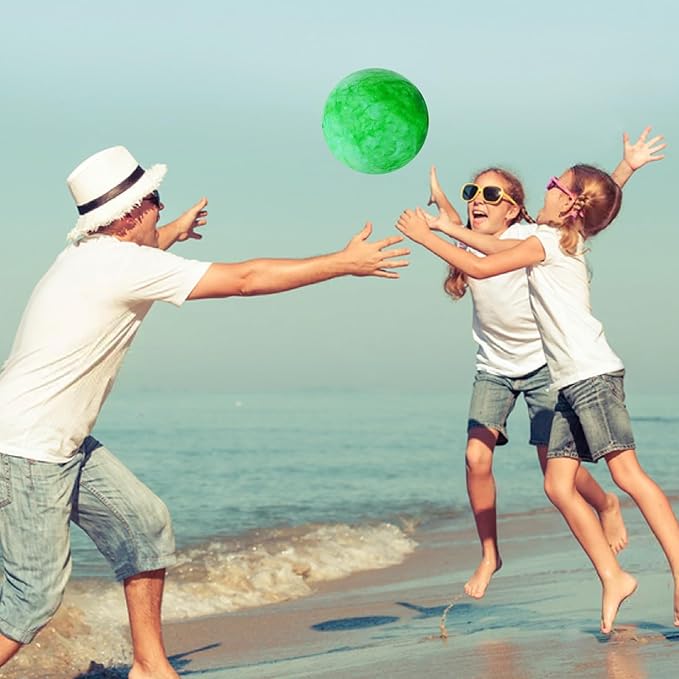 3 Pcs Playground Balls with Pump, 9 inch Inflatable Bouncy Balls for Kids Beach, School, Kickball DodgeBalls and Indoor Outdoor Plays