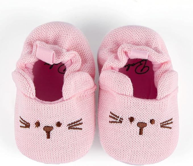 BABESIDE Baby Doll Shoes for 20-26 Inch Dolls, Reborn Baby Doll Shoes with Cute Paw Patterns fit Realistic Baby Doll Girls, Only Pink Reborn Dolls Shoes