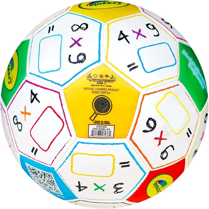 Crayola Official Soccer Ball - Unisex Kids - Multiplication Box Size 3