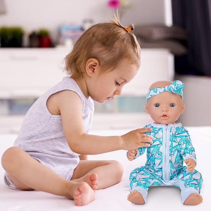 UNICORN ELEMENT 5 Sets 14-18 Inch Baby Doll Clothes Outfits Casual Wear for 17 Inch Baby Doll 10 Pcs Clothes and Headbands for 15-18 Inch