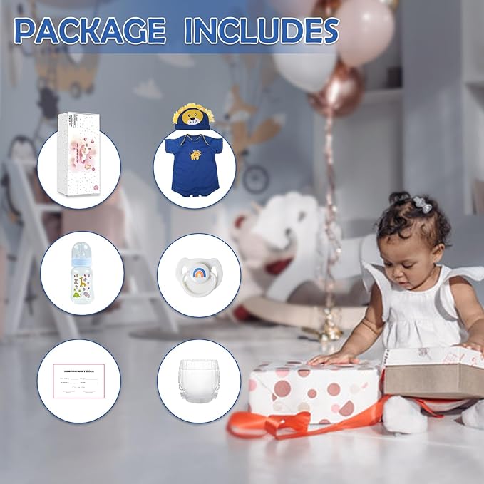CHAREX Realistic Reborn Baby Dolls Black - 18 inch Newborn Baby African American, Soft Body Real Life Sleeping Baby Doll with Accessories Gift Set for Girls Boy Age 3+