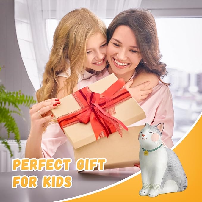 Paint Your Own Cat Lamp Kit, Arts and Crafts for Kids Ages 8-12, Arts and Crafts for Kids 4-6, DIY Cat Gifts for 10 Year Old Girl, Art Supplies for Teens Girls Boys Birthday Ages 3 4 5 6 7 8 9 10 11+