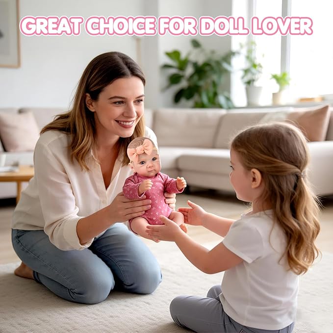 Aori Reborn Baby Dolls Girl - 20 Inch Realistic Newborn Lifelike Baby Doll with Hand-Painted Features & Weighted Cloth Body - Cuddle Companion Doll, Gift for Seniors, Collectors & Kids 3+