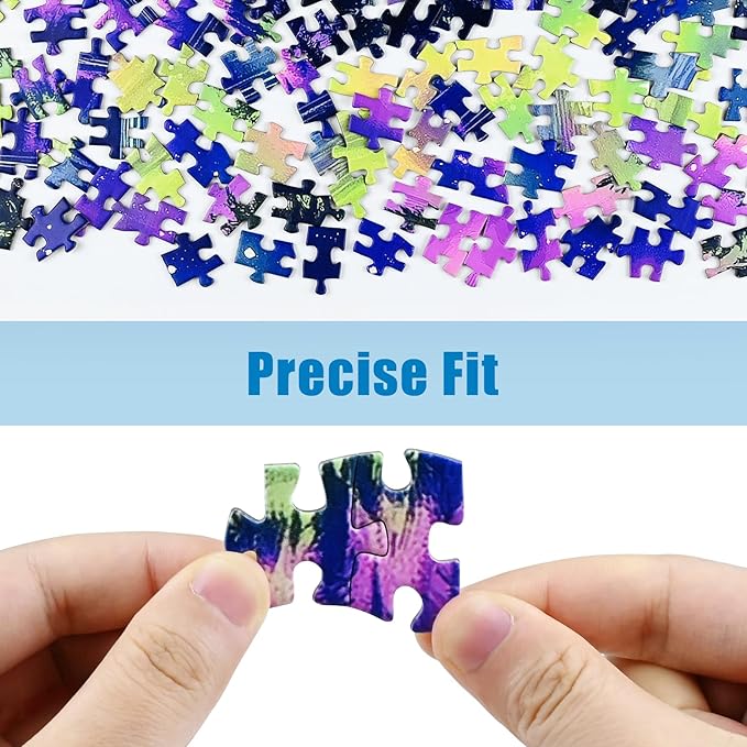 1000 Piece Puzzle for Adults, Starry Night Aurora Jigsaw Puzzles for Adult, Challenging Puzzle Gift for Family Friends, Jigsaw Puzzles with Exquisite Box 22.8x22.8IN