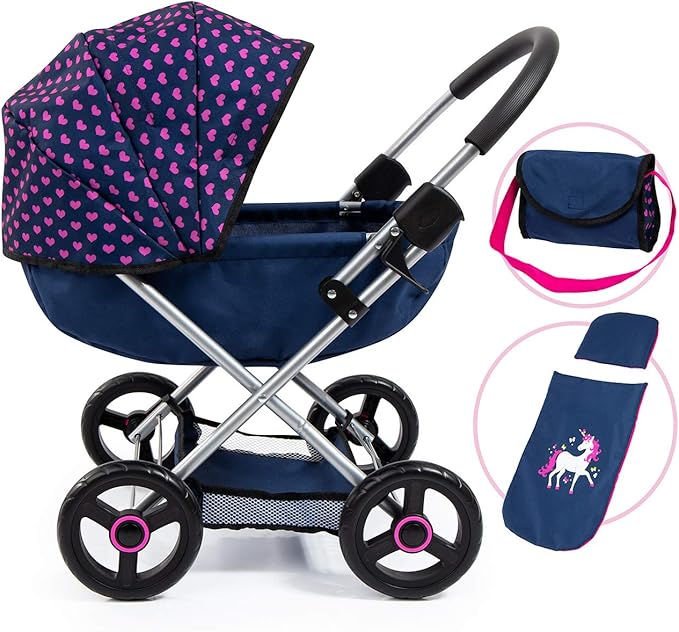 Bayer 4-in-1 Doll Pram Stroller Set with Accessories for 18 in Dolls