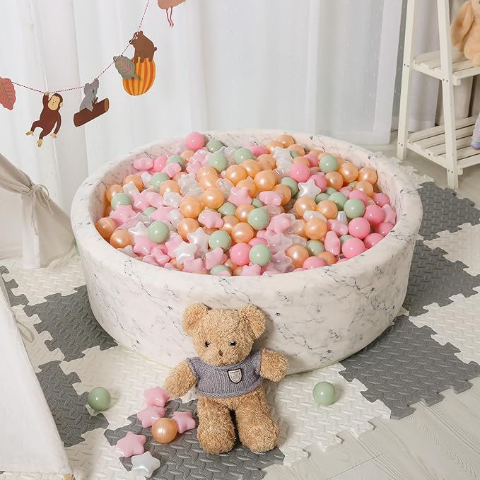 STARBOLO Ball Pit Balls - 100pcs Crush Proof Plastic Children's Toy Balls Macaron Ocean Balls for Birthday Parties Games Pool Foam Ball Pit Play Tent …