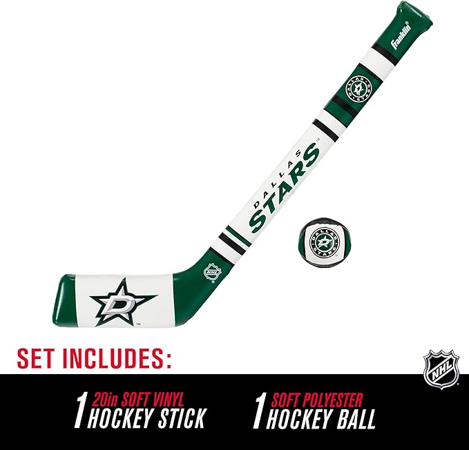 Franklin Sports NHL Team Mini Soft Hockey Stick Set - NHL Team Soft Foam Mini Hockey Stick and Ball - Great Toy for Kids