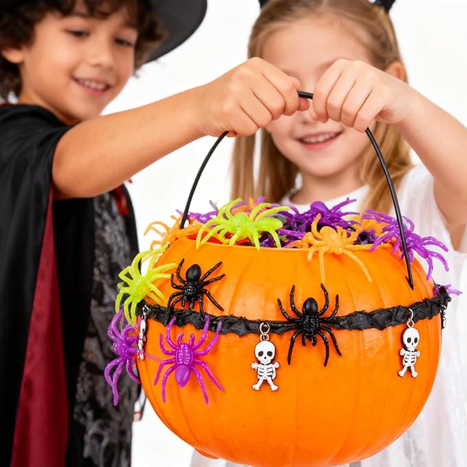 (1000pcs Halloween Colorful Spider Pack)