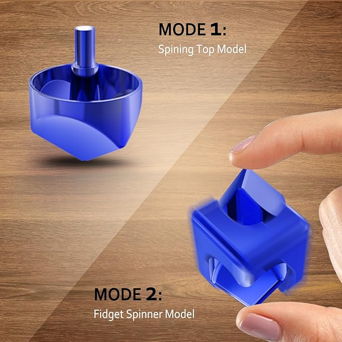 Infinity Gear Fidget Spinner Toy, 2-in-1 Transforming Fidget for Kids and Adults, Stress Finger Hand Metal Cube Blocks , Stainless Steel Metal Desk Toy Gift for Boys Gilrs Christmas Birthday
