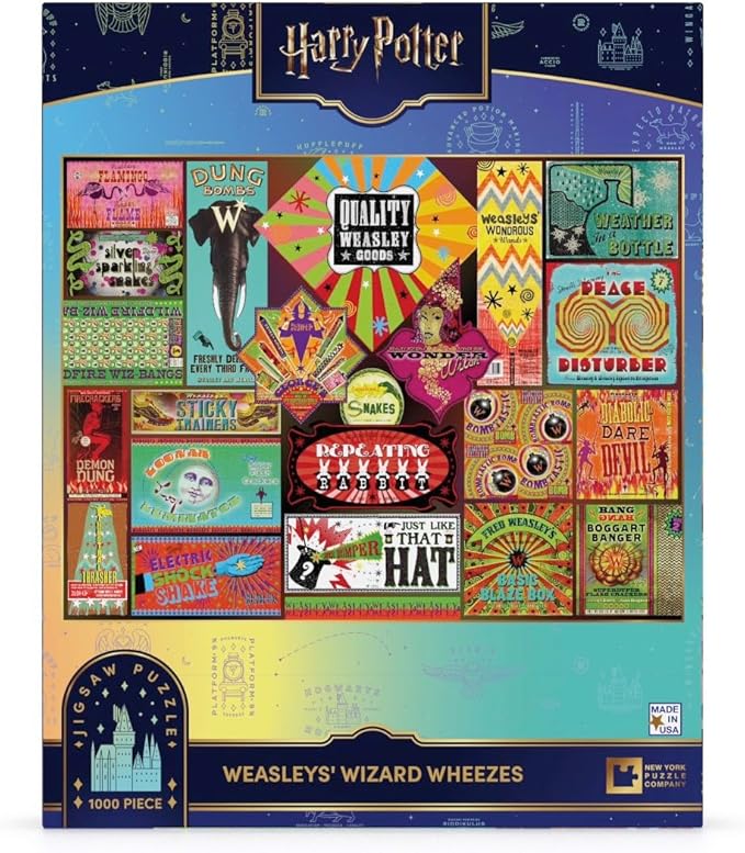 New York Puzzle Company - Harry Potter Weasleys' Wizard Wheezes - 1000 Piece Jigsaw Puzzle for Family Game Nights