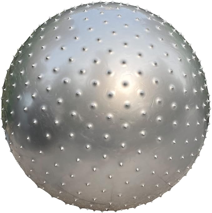 Large Sensory Massage Ball for Kids, 33.5" 85CM Bouncy Exercise Balls, Big Inflatable Balls with Tactile Spikes, Outdoor Play Yoga Balls, Large Beach Ball (2 Set Grey)