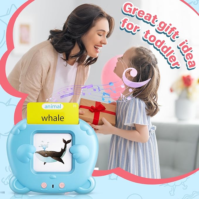Talking Flash Cards for Toddlers, Learning Montessori Toys with 510 Sight Words, Pocket Speech for Toddlers Therapy Toys, Children's Sensory Preschool Learning Educational Birthday
