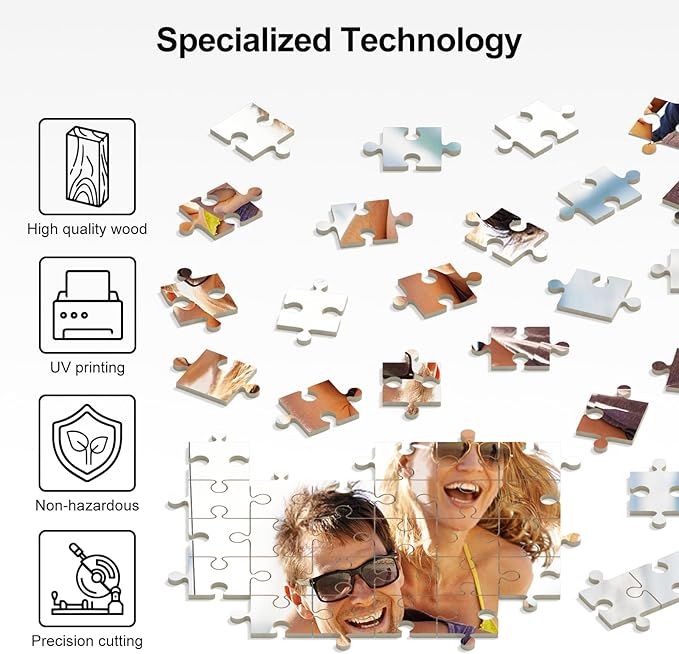 Custom Puzzle from Photos, Personalized Photo Puzzle 35/70/120/200/300 Piece, Puzzles Gifts for Couple, Family and Friends, Custom Gifts for Valentine's Day, Christmas, Anniversary Jigsaw Puzzles