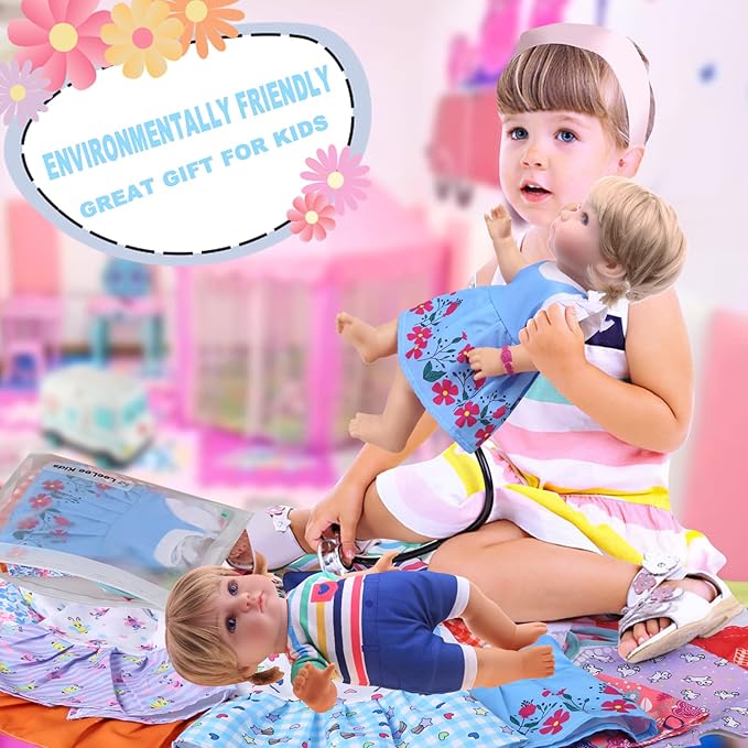 Alive Doll Clothes & Accessories - Baby Doll Dresses, 6 Sets for 12-13" in Inch Girl Dolls