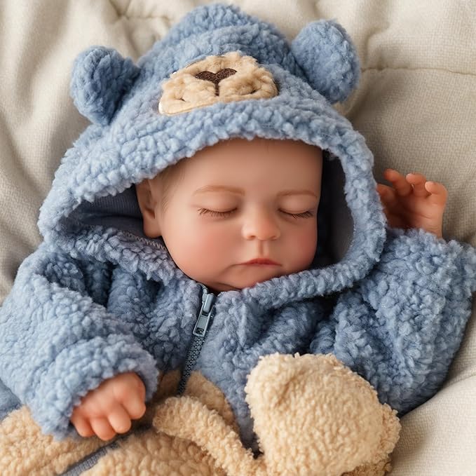 BABESIDE Lifelike Reborn Baby Dolls Boy - 18-Inch Newborn-Realistic Baby Doll Poseable Real Life Baby Dolls Soft Vinyl and Cloth Body with Toy Accessories for Kids Age 3+
