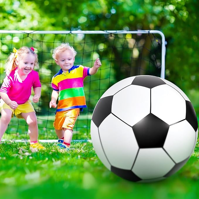 Lewtemi 2 Pcs 40 Inch Giant Inflatable Soccer Ball Large Huge Beach Balloons Oversized Football Sport Birthday Party Decoration Favor Gift Pool Supplies for Outdoor Piñata Activity