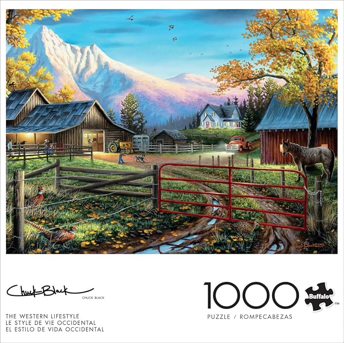 Buffalo Games - Country Life - Charles Black - The Western Lifestyle - 1000 Piece Jigsaw Puzzle for Adults - Challenging Puzzle Perfect for Game Nights - Finished Size is 26.75 x 19.75
