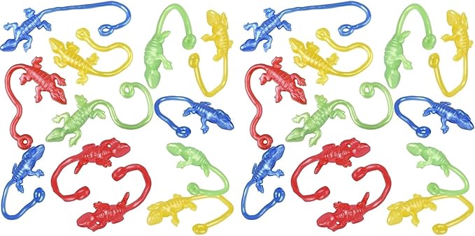 Rhode Island Novelty SKLIZAR Lizards, 24 Pack, Assorted Colors
