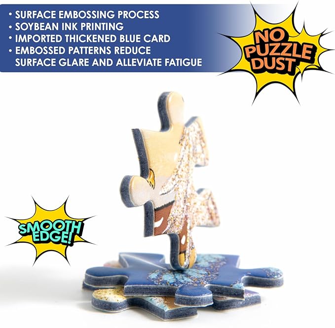 MOMIBOOK Puzzles for Adults 2000 Pieces Jigsaw Puzzles of Fireworks Night Tour, Colorful Powder Painting Image Chinese Twon Challenging Hard Impossible Puzzle Unique Party Christmas Birthday Gifts