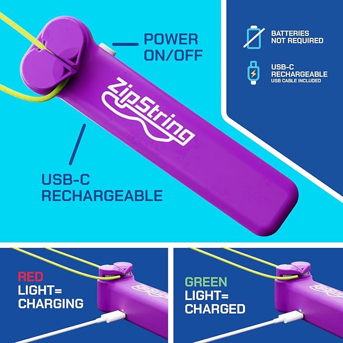 ZipString Original - As Seen on Shark Tank - Classic Rope Launcher Toy, Perfect for Kids & Adults - Fly a String Loop in The Air for Endless Tricks & Fun, Wonderment Awaits, Vivacious Violet