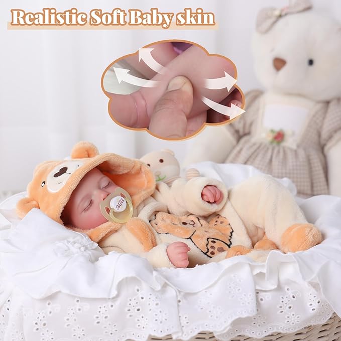 BABESIDE Lifelike Reborn Baby Dolls Boy - 20 Inch Realistic Newborn Baby Doll with Poseable Body, Real Life Baby Dolls with Accessories for 3+ Year Old Girls Gifts, Pretend Play, Collection