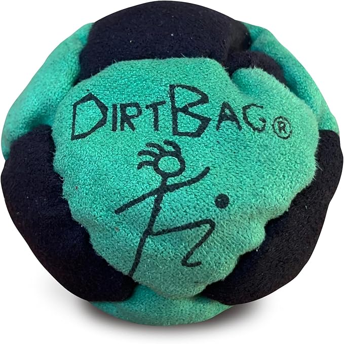 DIRTBAG All Star Footbag 3 Pack with Pouch, 100% Handmade, Premium Quality, Bright Vivid Colors, Signature Carry Bag
