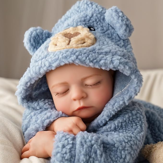 BABESIDE Lifelike Reborn Baby Dolls Boy - 18-Inch Newborn-Realistic Baby Doll Poseable Real Life Baby Dolls Soft Vinyl and Cloth Body with Toy Accessories for Kids Age 3+