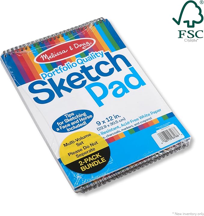 Melissa & Doug Sticker Wow!™ 24-Page Activity Pad and Sticker Stamper, 300 Stickers, Arts and Crafts Fidget Toy Collectible Character – Purple Unicorn - for Kids Ages 3+ - FSC Certified