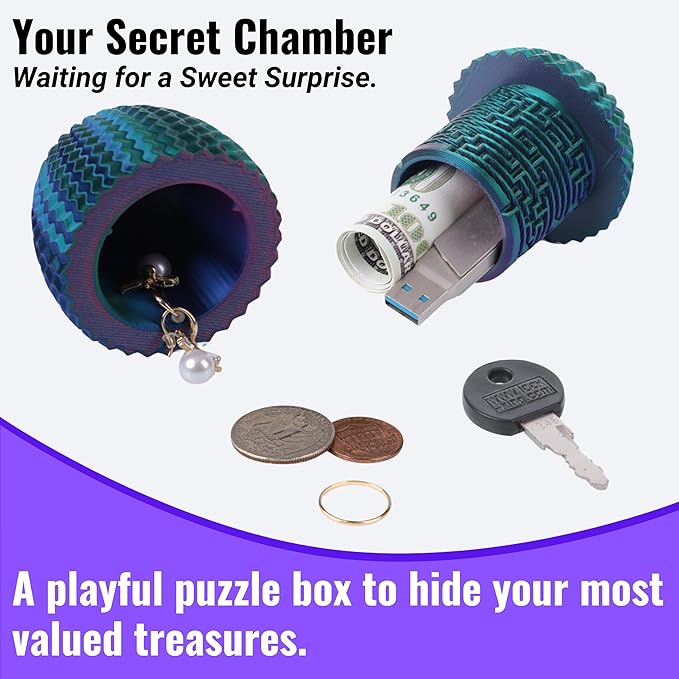 Maze Egg Money Puzzle Gift Box: Available in 4 Unique Internal Designs - Secret Cash Holder & Surprise Gift Container for Easter, Birthday, Wedding - Fun Brain Teaser Toy for Kids & Adults