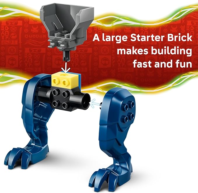 LEGO NINJAGO Jay's Dragon Mech Fight Building Toy - Pretend Play Set for Boys & Girls, Ages 4+ - Includes 2 Minifigures - Gifts for Birthdays - 71853