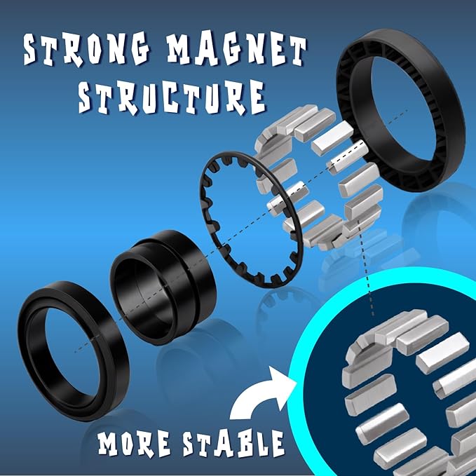 Cevioce Easter Basket Stuffers,6 PCS Magnetic Rings Fidget Toys Set for Adults Boys Teens,ADHD Anxiety Fidget Spinner Magnetic Ring Stress Relief Toy Kids Birthdays Gifts for 8 9 10 11 12+ Year Old