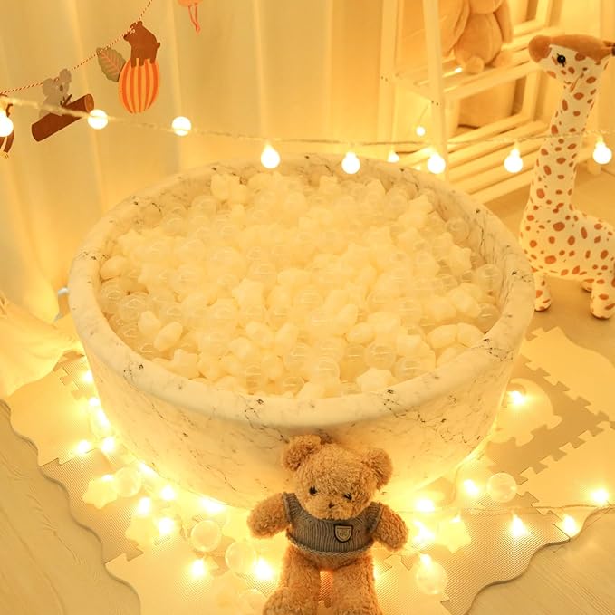 Star Ball Pit Balls for Toddlers -100pcs Crush Proof Phthalate Free BPA Free Non-Toxic Play Balls Play Tent Pool Playhouse Playpen Party Decoration.