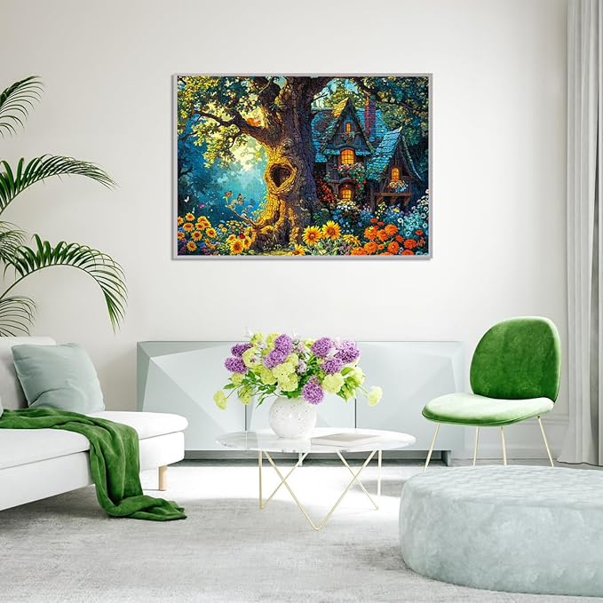 Jigsaw Puzzles for Adults 1000 Pieces, Interlock Perfectly No Dust, Impossible Difficult Hard Fun 1000 Piece Jigsaw Puzzles for Adults-1:1 Poster-Sweet Tree House