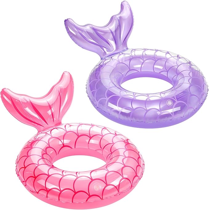 MoKo Inflatable Swimming Ring, Cute Pool Float Tube Decorations Swim Tubes Outdoor Pool Beach Water Floats Party Supplies Floaties