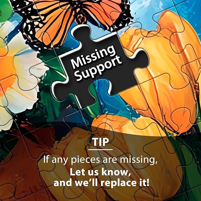 Puzzles 500 Pieces for Adults, Flower Butterfly Puzzles, Recycled Cardboar Jigsaw Puzzle 500 Pieces for Seniors, Challenging Puzzle Family Activity Great Gift for Friends, 20.5 X 15 inches