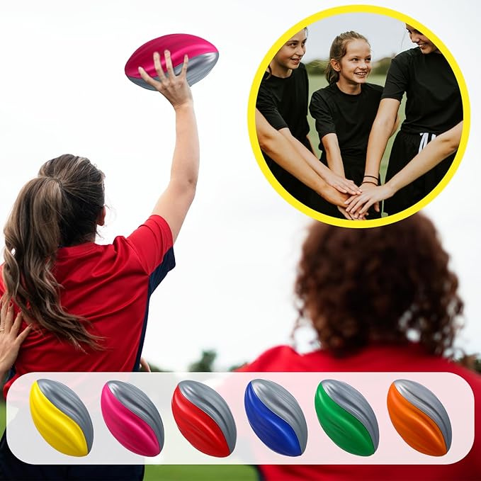 Jerify 30 Pack Mini Footballs Bulk 5 Inch Spiral Foam Football Small Soft Sports Toy for Indoor Outdoor Kids Football Play Game Foot Ball Party Supplies (Gentle Color)