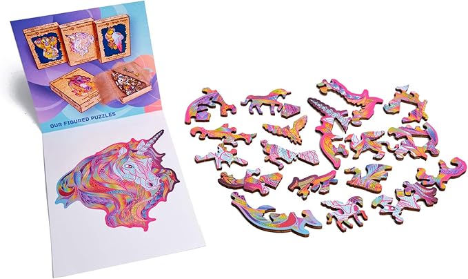 Wood Trick Blue Blaze Mini Wooden Jigsaw Puzzle for Adults and Kids - 6.3 x 6.7 in - Animal Unique Shaped Figured Jigsaw Puzzle Pieces - Premium Quality