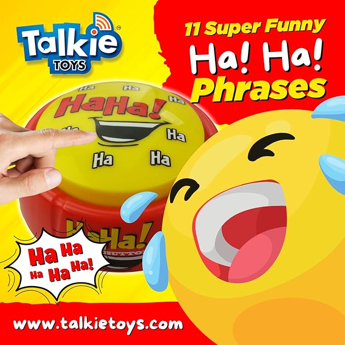 Talkie Toys Products Ha Ha Button - Play 11 Funny Ha Ha Sounds