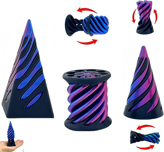 Valentines Day Gift for Kids 3 Packs Impossible Cone,Impossible Cones passthrough Impossible Pyramid for Relaxing,Spiral Fidget Toy passthrough Impossible Cone,Birthday for Adults & Kids