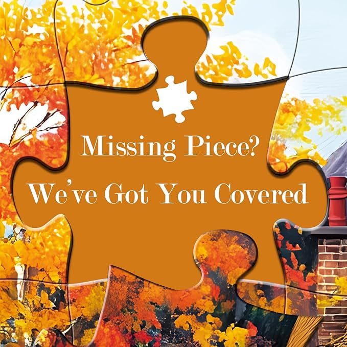 300 Piece Puzzle for Adults,Harvest at The Cabin Puzzle for Kids Teens Adults,Interlock Perfectly Letter on Back,Autumn Scene Jigsaw Puzzle,Gifts for Halloween Christmas Family Games Lovers,20.5*15In