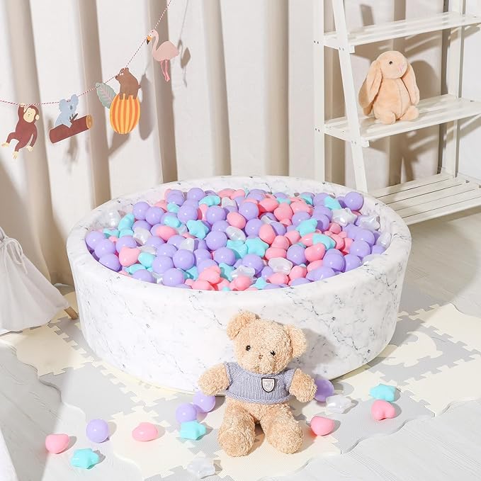 Star Ball Pit Balls for Toddlers -200pcs Phthalate Free BPA Free Non-Toxic Crush Proof Play Balls Play Tent Pool Playhouse Playpen Party Indoor Outdoor,Party Birthday